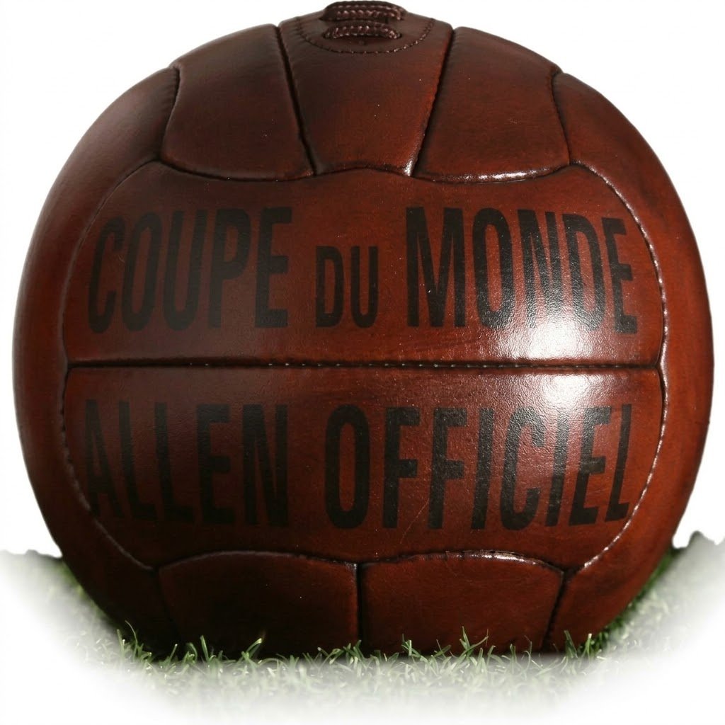 1938 France FIFA World Cup Allen Vintage Genuine Leather Soccer Ball Replica