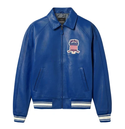 Avirex Heritage Leather Flight Jacket – Royal Blue